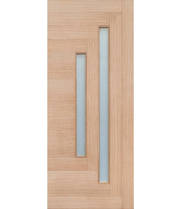 Adelante - Modern White Oak Wood Entry Solid Door