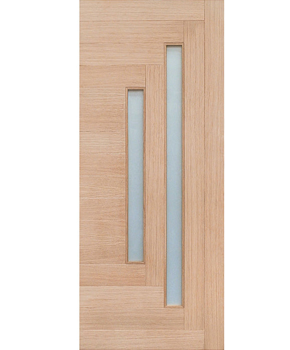 Adelante - Exterior Modern White Oak Wood Entry Solid Front Door