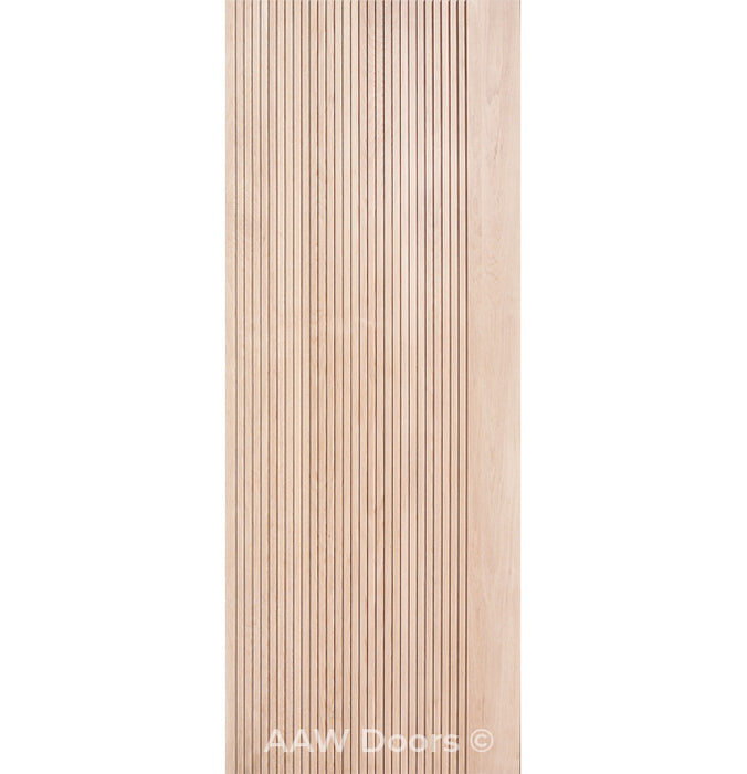 Pisa - Exterior Modern White Oak Wood Entry Solid Front Door