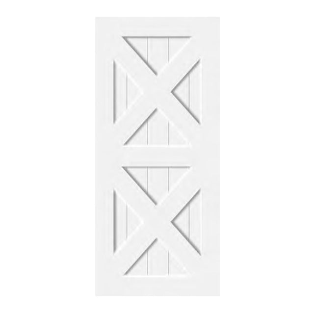 Classic Series - Double X Brace Painted Finish Barn Door