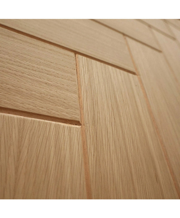 Evolve - Exterior Modern White Oak Wood Entry Solid Front Door