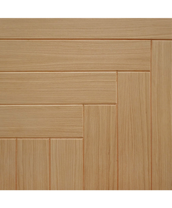 Evolve - Exterior Modern White Oak Wood Entry Solid Front Door