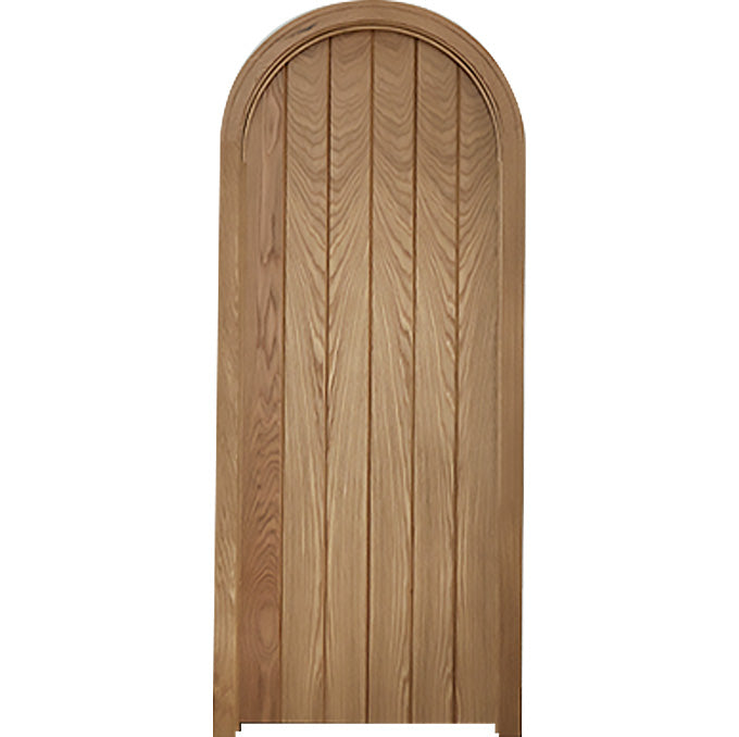 Largo Arch - Interior Modern White Oak Wood Solid Door with Vertical Planks
