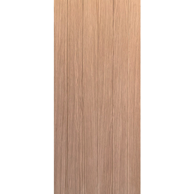 Largo - Modern White Oak Wood Interior Solid Door with Vertical Planks