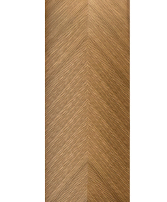 Leon - Interior Chevron Flush White Oak Solid Core Stain Grade Modern Door