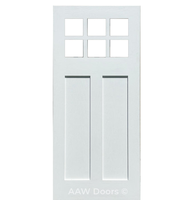 PU-12 in White Craftsman Americana Fiberglass Entry Door