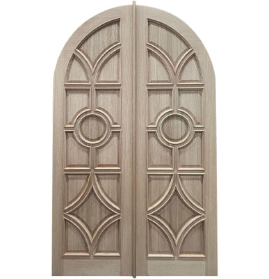 Aresto – Custom Modern Transitional Artistic Mahogany Wood Double Doors with Raised Panel and Raised Molding