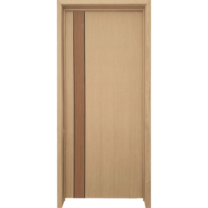 Malaga - Interior Vertical Grain Rift Cut White Oak with Walnut Strip and 1/4" Black Aluminum Strip