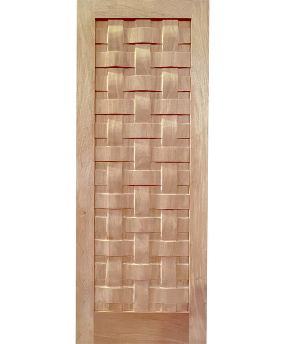 Woven - Exterior Modern Entry Solid Crafted Wood Front Door