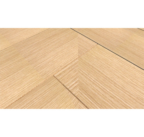 Milan - Interior Modern Herringbone Design White Oak Solid Wood Door