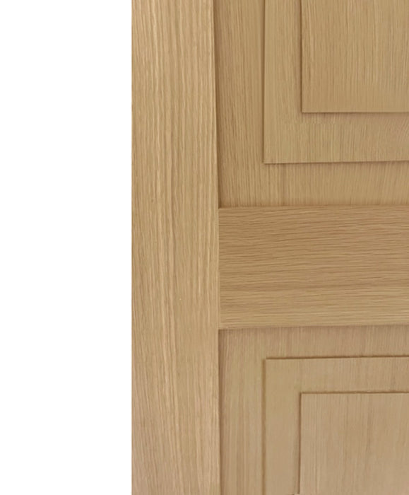 Mirage - Modern French Design Interior White Oak Raised 2-Step Panel Shaker Door