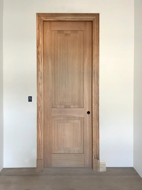 Mirage - Modern French Design Interior White Oak Raised 2-Step Panel Shaker Door