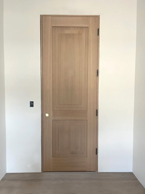Mirage - Modern French Design Interior White Oak Raised 2-Step Panel Shaker Door