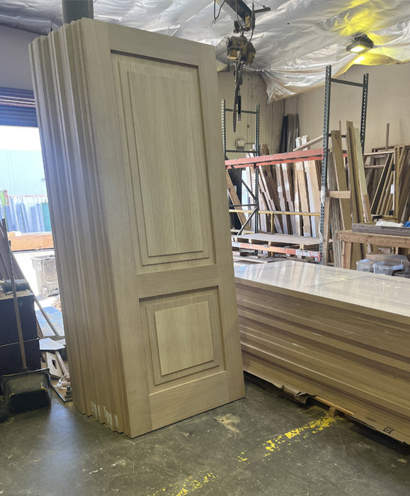 Mirage - Modern French Design Interior White Oak Raised 2-Step Panel Shaker Door