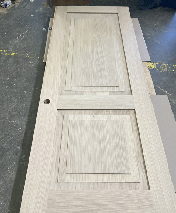 Mirage - Modern French Design Interior White Oak Raised 2-Step Panel Shaker Door