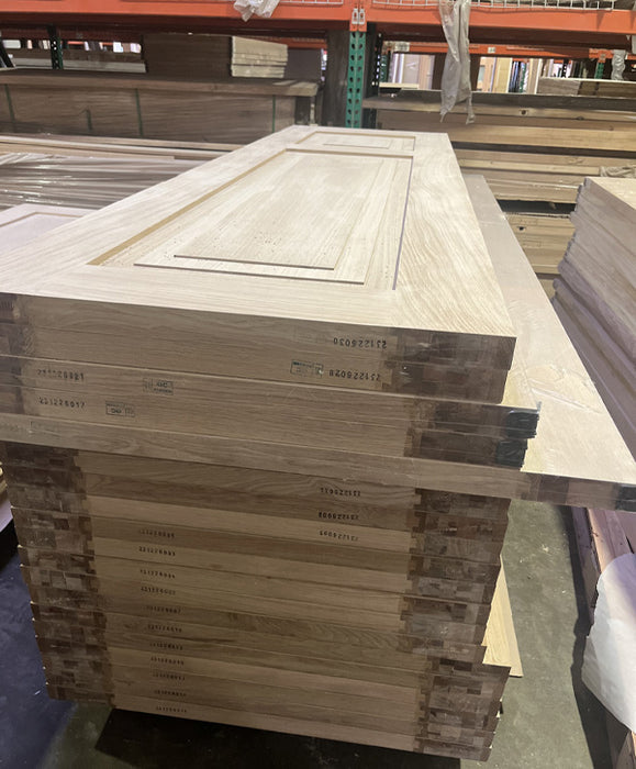 Mirage - Modern French Design Interior White Oak Raised 2-Step Panel Shaker Door