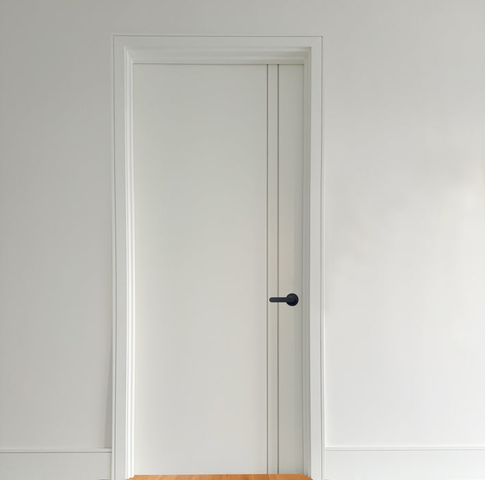 Noho - Interior Flush Primed Solid Core Door with Vertical Groove