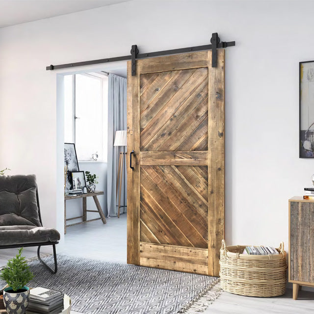 Reclaimed Wood Series - Pine Two-Panel Barn Door
