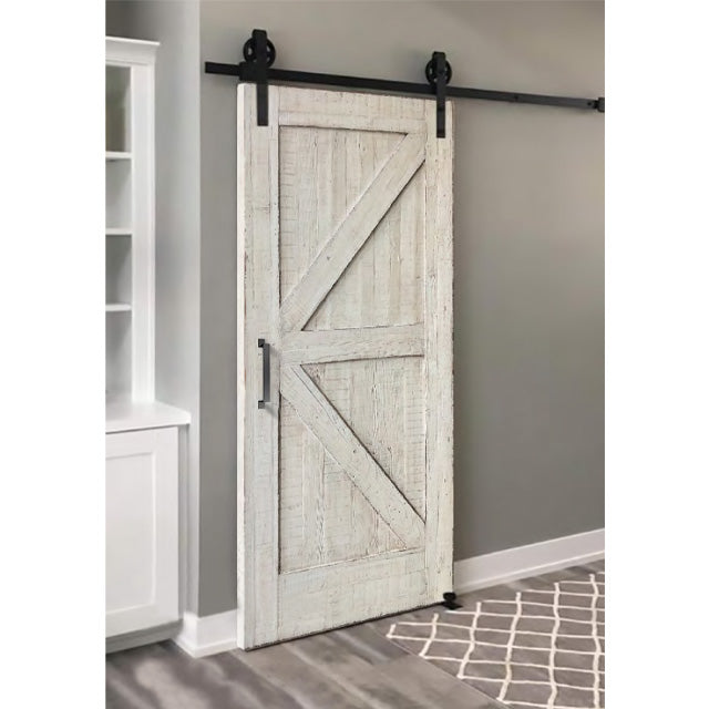 Reclaimed Wood Series - Rustic White K-Brace Barn Door