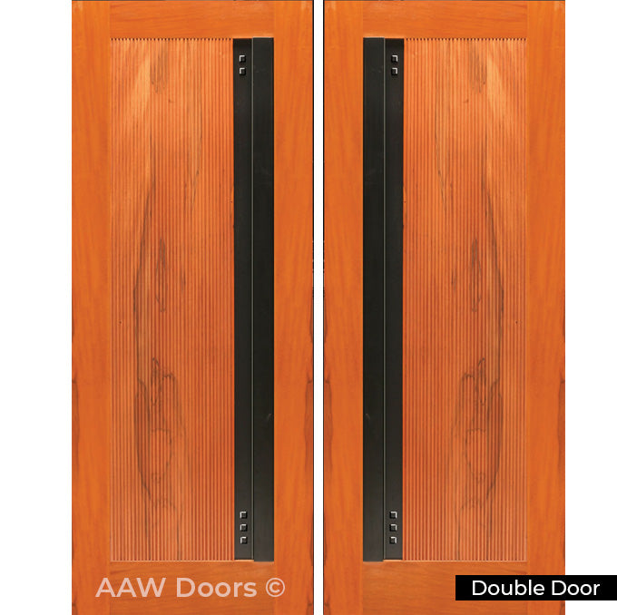 Retro 18 - Exterior Modern Mahogany Wood Entry Solid Front Door