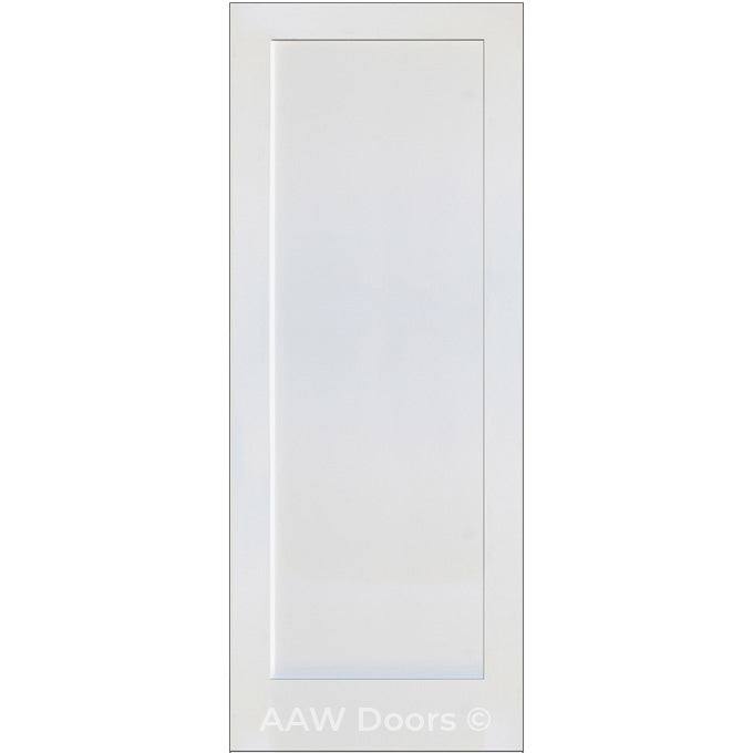 SH 13W - Modern Interior Primed White Flat 1-Panel Door [1-3/4" Thick]