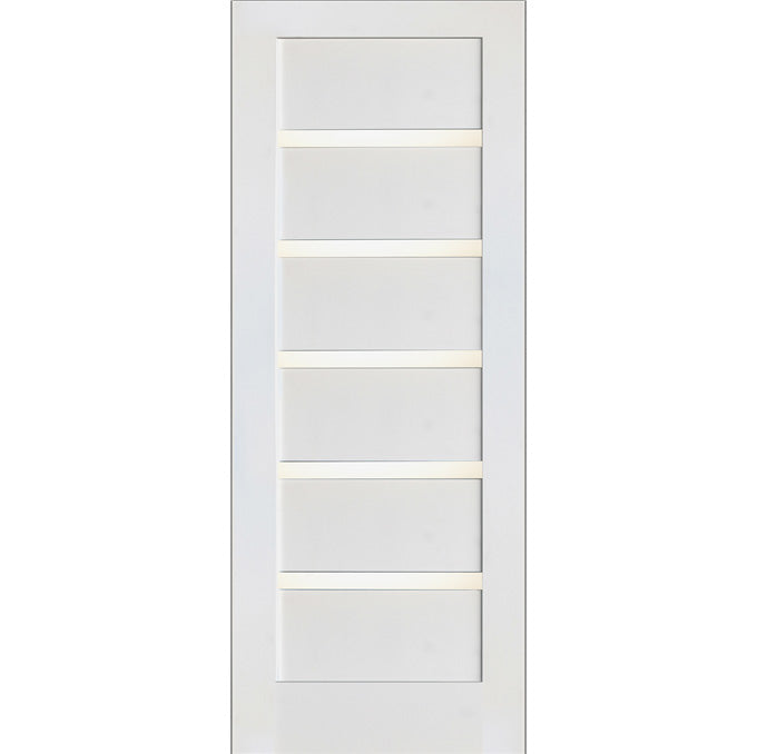 SH 16 Modern Interior White Laminate Glass Shaker Style Door