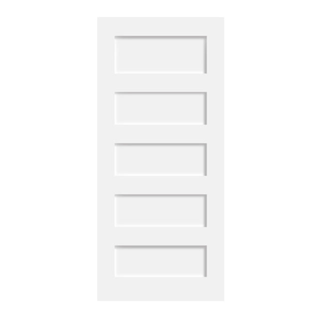 Shaker Series - Five Panel Painted Finish Barn Door