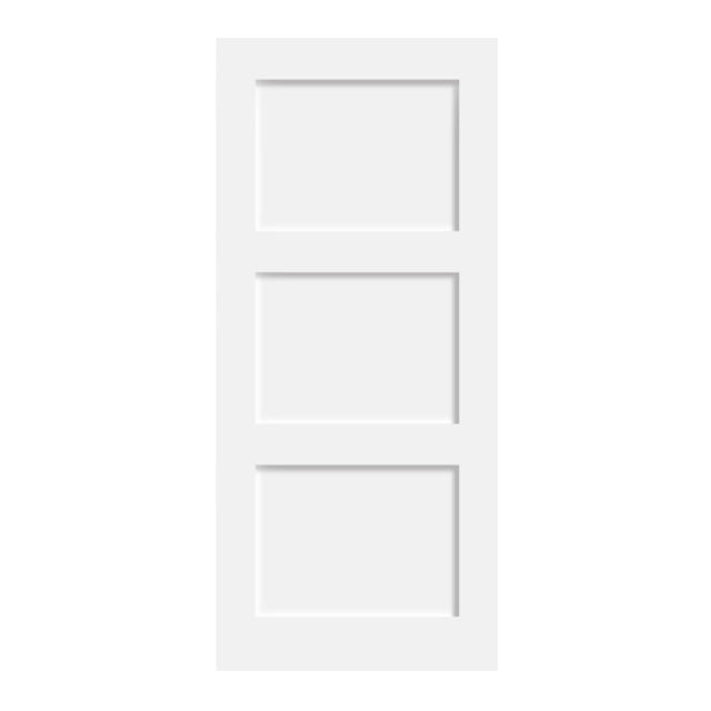 Shaker Series - Three Panel Painted Finish Barn Door