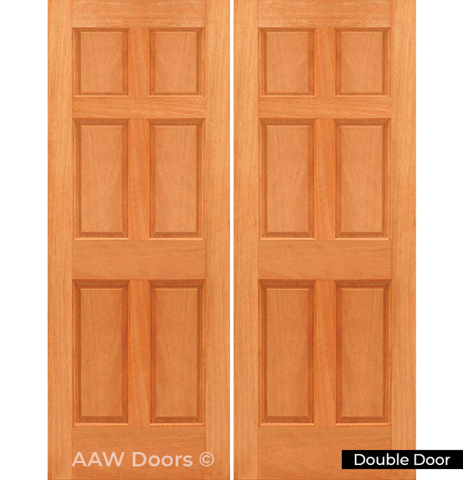 Six Panel Modern Classic Wood Door