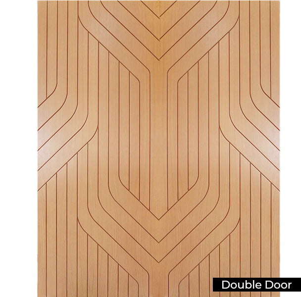 Ultra - Exterior Modern White Oak Wood Entry Solid Front Door