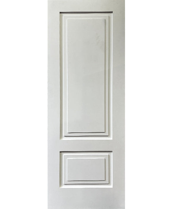 Paris - Modern French Design Interior Primed White Raised 2-Step Panel Door