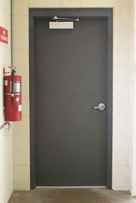Commercial 16-Gauge Flush Hollow Metal 3-Hours Fire Rated Door