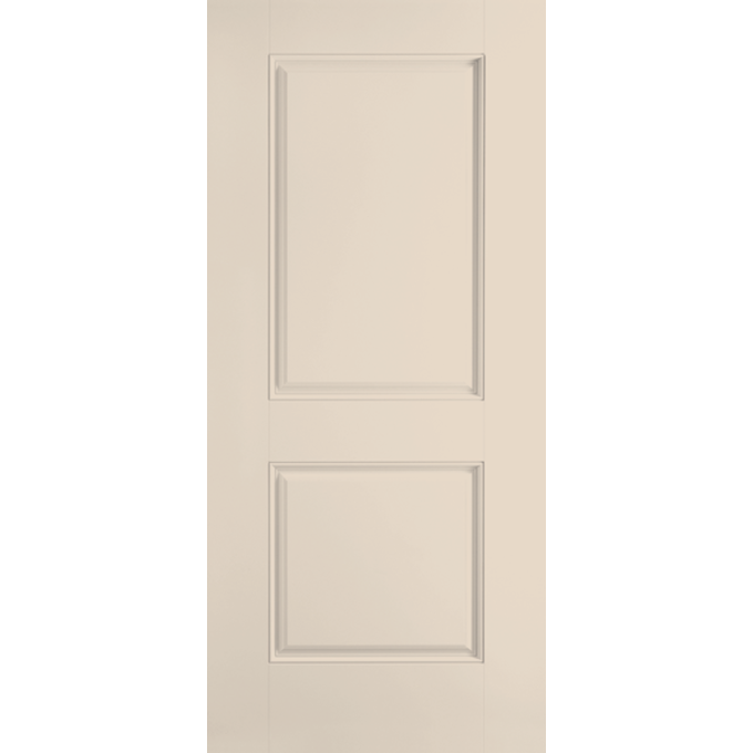 Belleville Smooth Fiberglass 2 Panel Smooth Square Top Classic Door