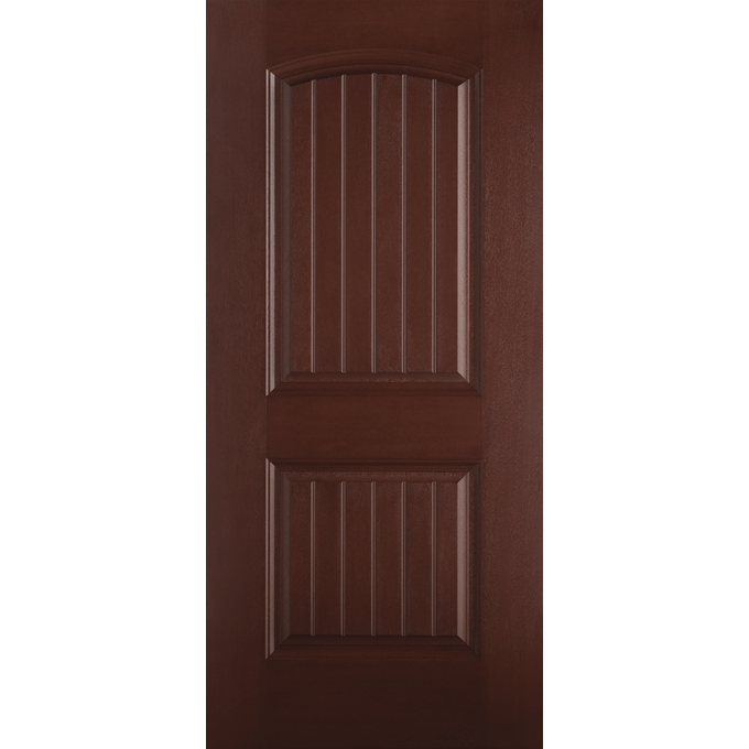 Belleville Smooth Fiberglass Cheyenne Cottage 2 Panel Mahogany Classic Door