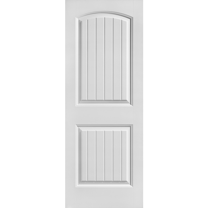 Interior Classic 2-Panel with Groove Arch Top Primed Door