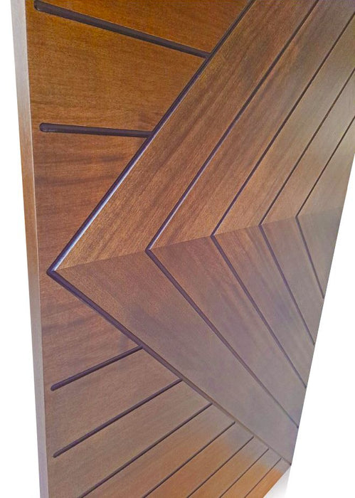 Excellence - Exterior Modern Mahogany Wood Entry Solid Front Door