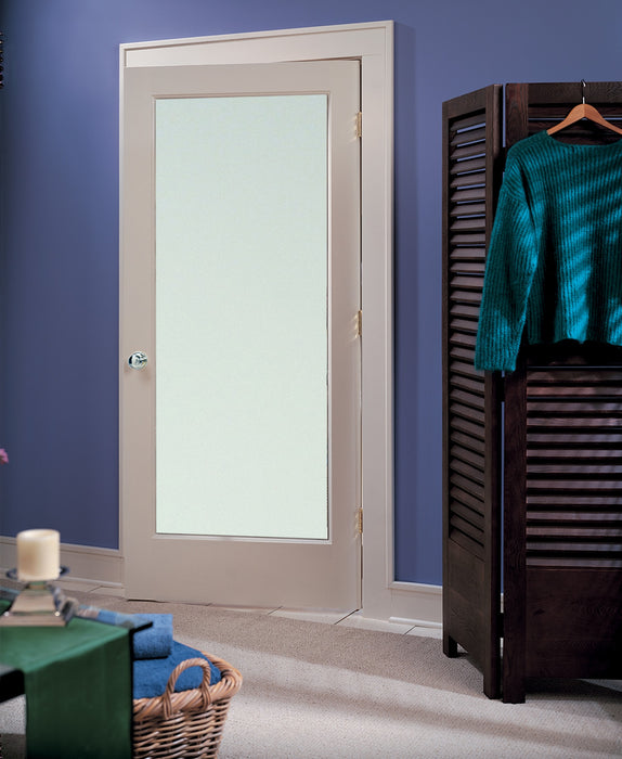 Interior 1-Lite White Laminate Glass Primed Door