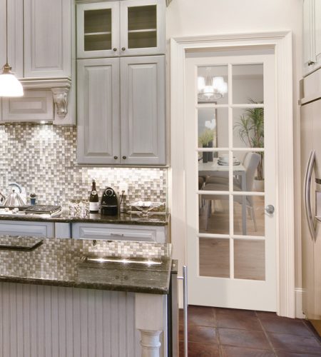 Interior 10-Lite Single Pane Clear Glass Primed French Door