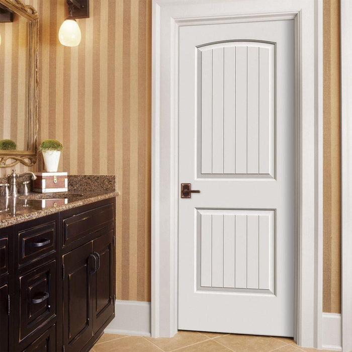 Interior Classic 2-Panel with Groove Arch Top Primed Door