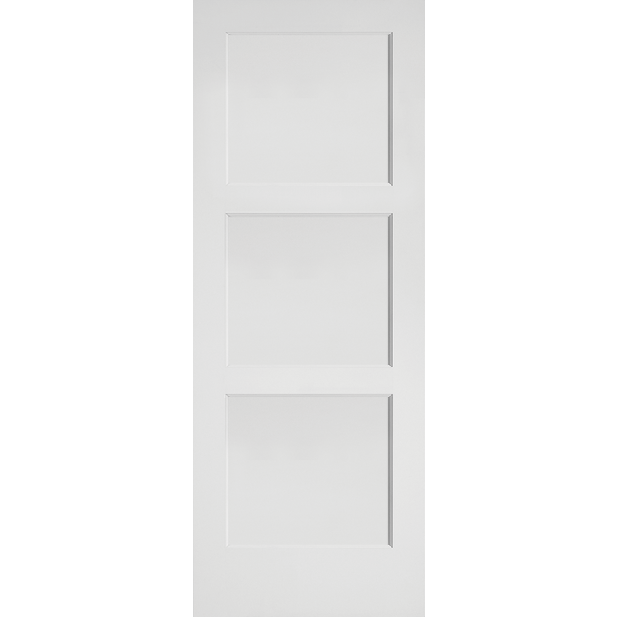 Interior 20-Min Fire Rated Shaker Flat 3-Panel Primed Door