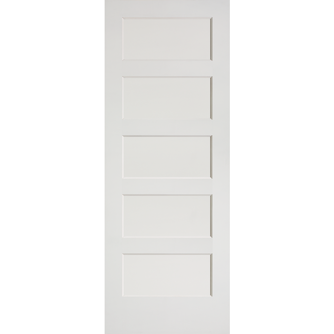 Interior Flat 5-Panel Shaker Primed Door