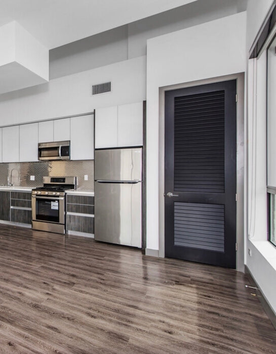 Interior Louver Panel Primed White Door