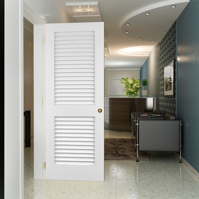 Interior Louver Panel Primed White Door