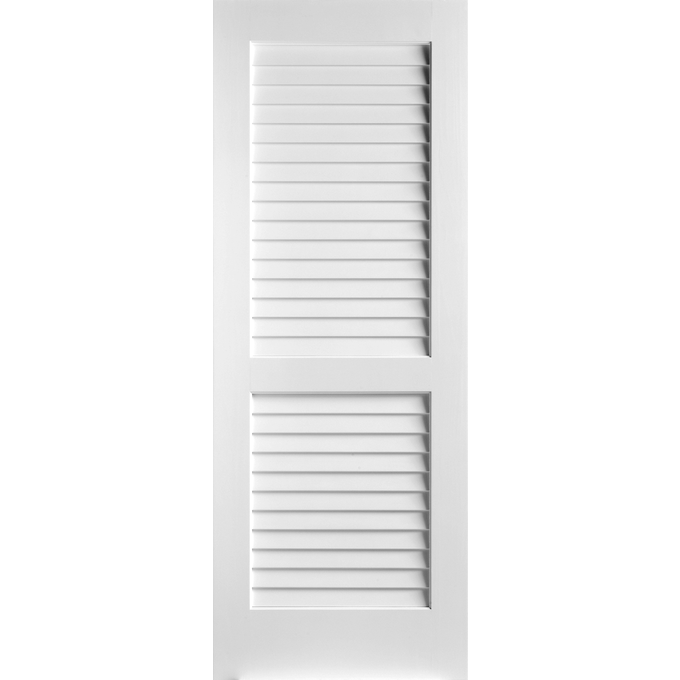 Interior Louver Panel Primed White Door