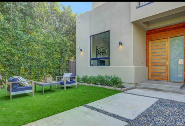 Maranti - Exterior Modern Mahogany Wood and White Laminated Glass Entry Solid Front Door