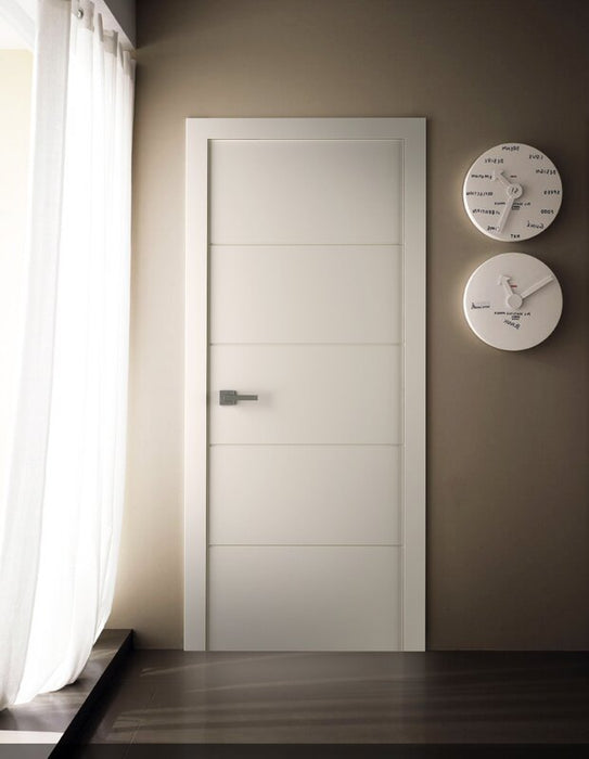 Melrose - Interior Flush Primed Solid Core Door with Horizontal Groove