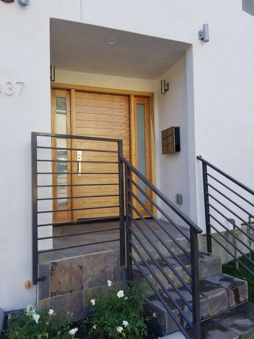 Oasis - Exterior Modern Mahogany Wood Entry Solid Front Door