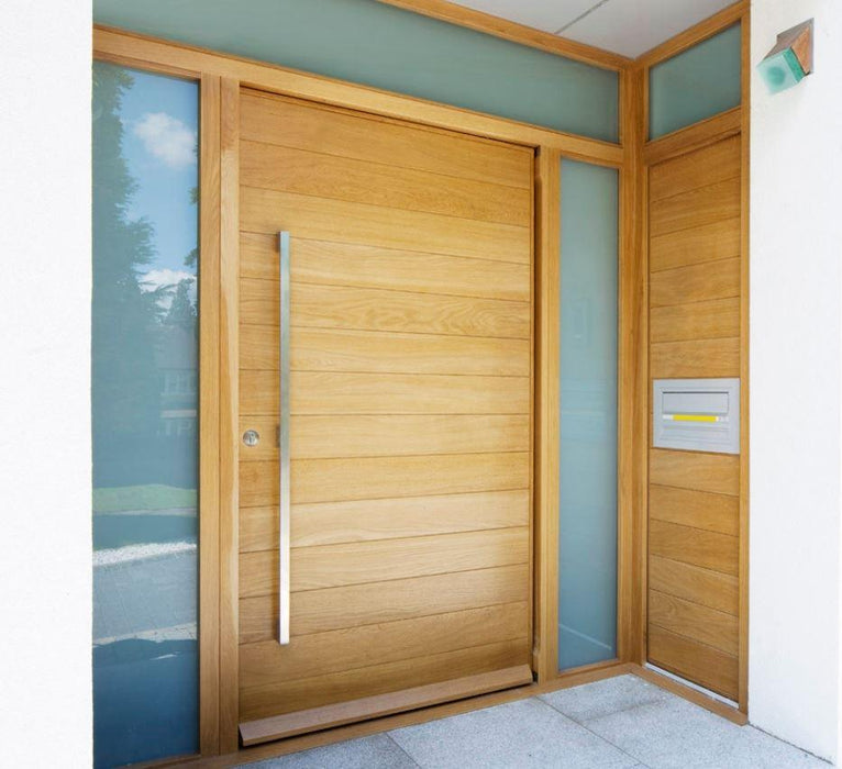 Oasis - Exterior Modern Mahogany Wood Entry Solid Front Door