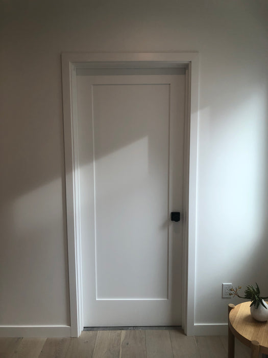Interior 20-Min Fire Rated Shaker Flat 1-Panel Primed Door