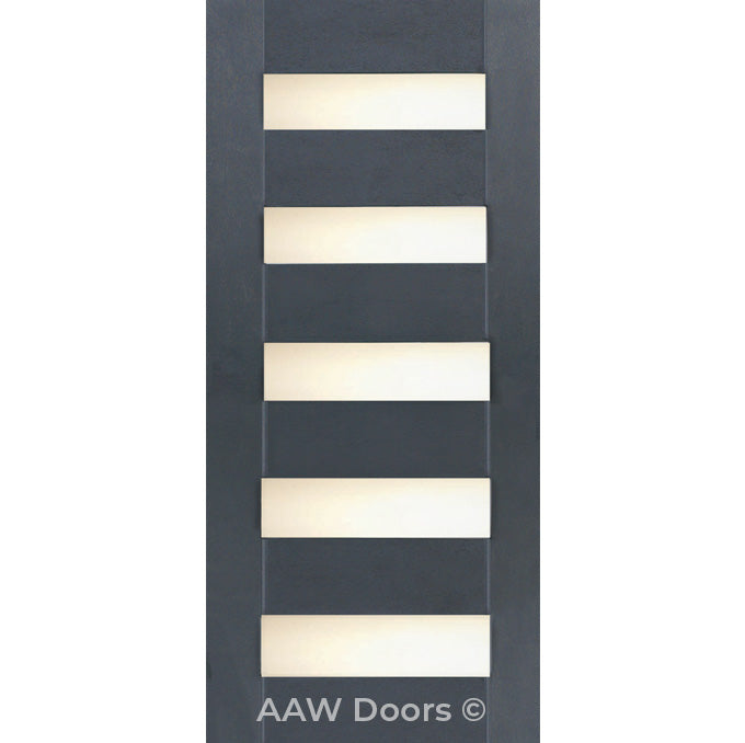 PU-5 Contemporary 5-Lite Fiberglass Entry Door
